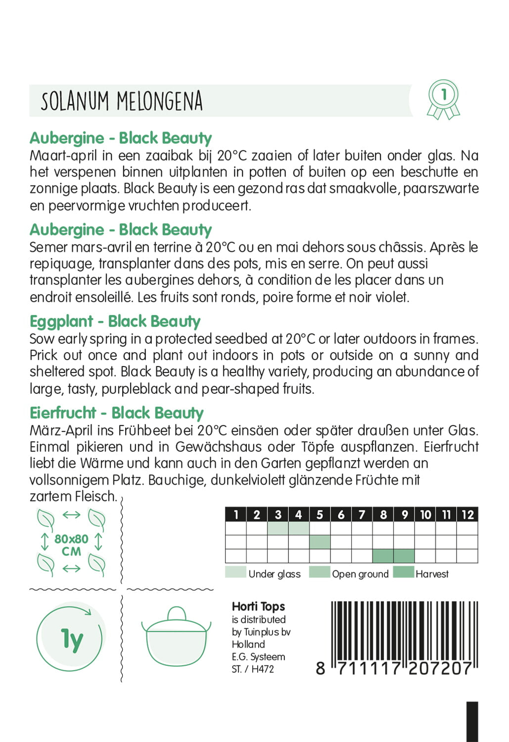 Patlidžan – Black Beauty – 1 g