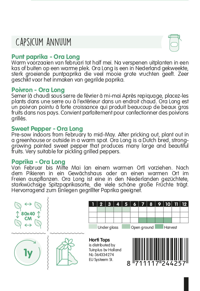 Slatka paprika - Ora Long - 0,2 g