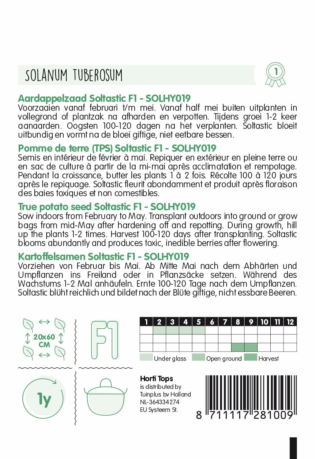 Krumpira - Soltastic F1 - 10 Sjemenki