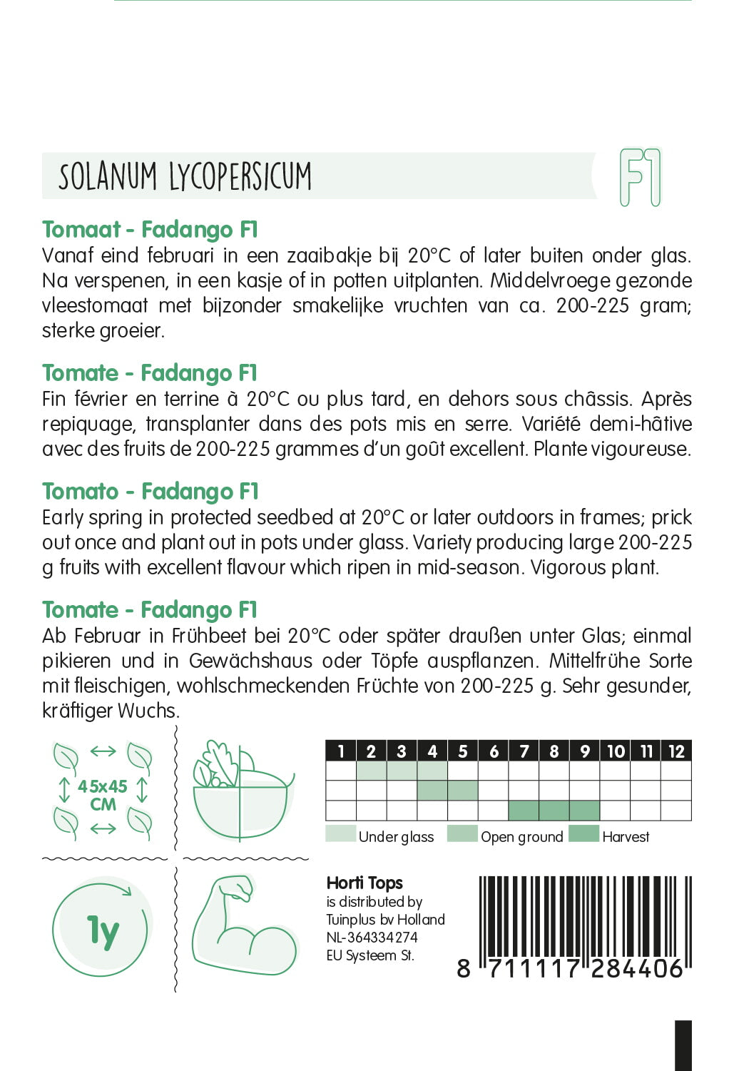 Tomato - Fandango F1 - 15 Seeds