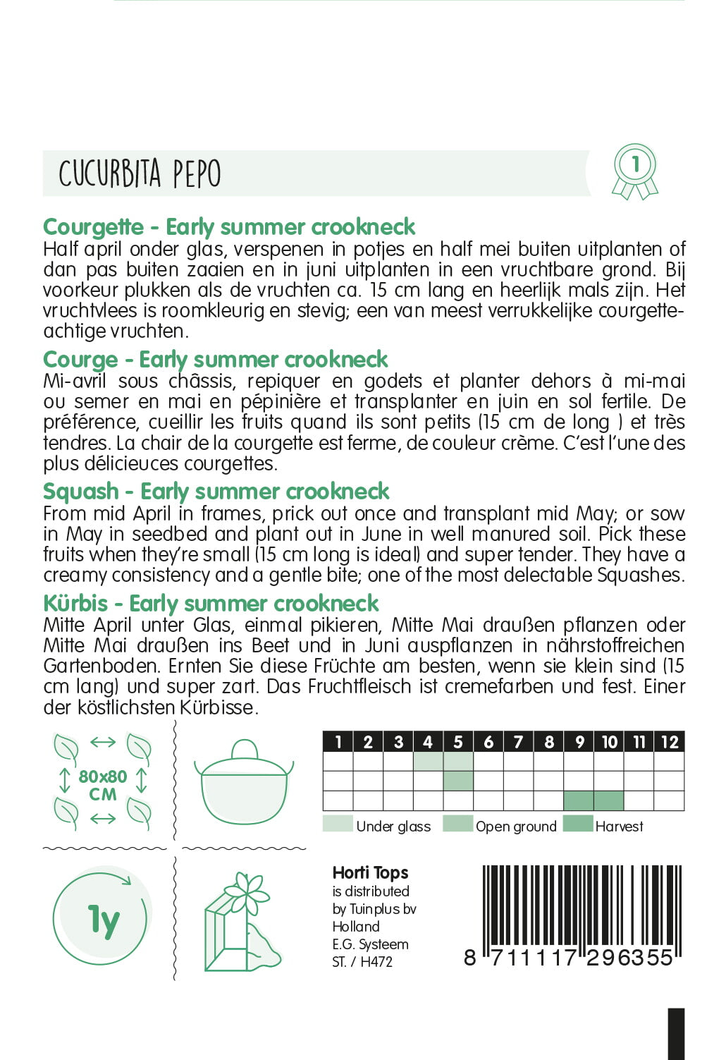 Tikvica - Early Summer Crookneck - 2,5 g