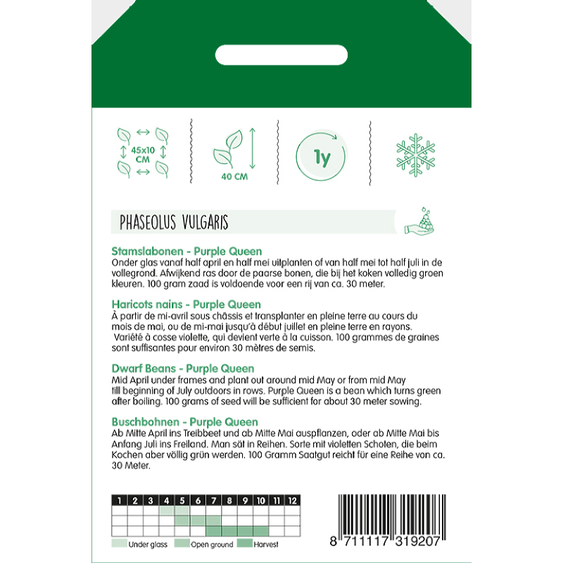 Dwarf Beans - Purple Queen - 100 g