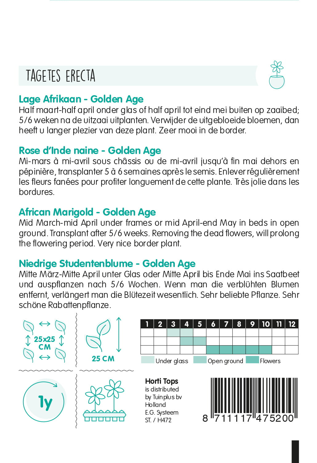 Afrička kadifica – Golden Age – 0,5 g