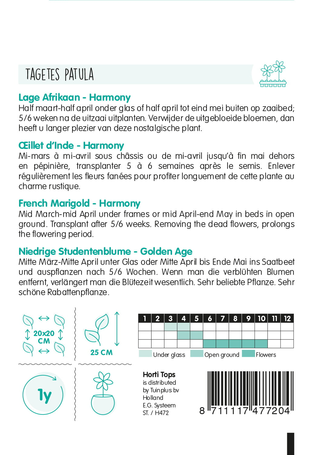 Francuska kadifica – Petite Harmony – 1 g