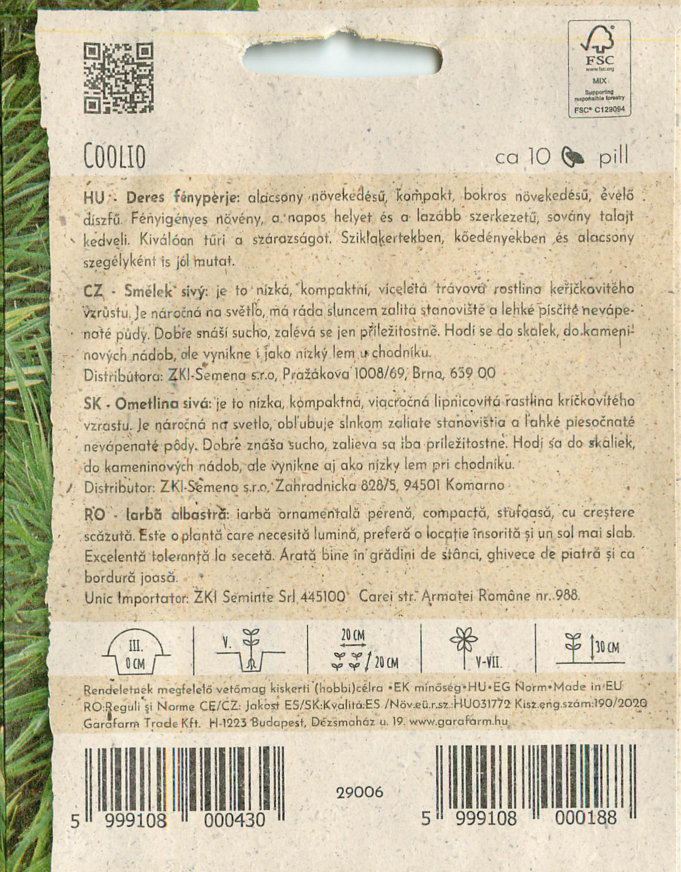 Plava Vlasnjača - Coolio - 10 Sjemenki