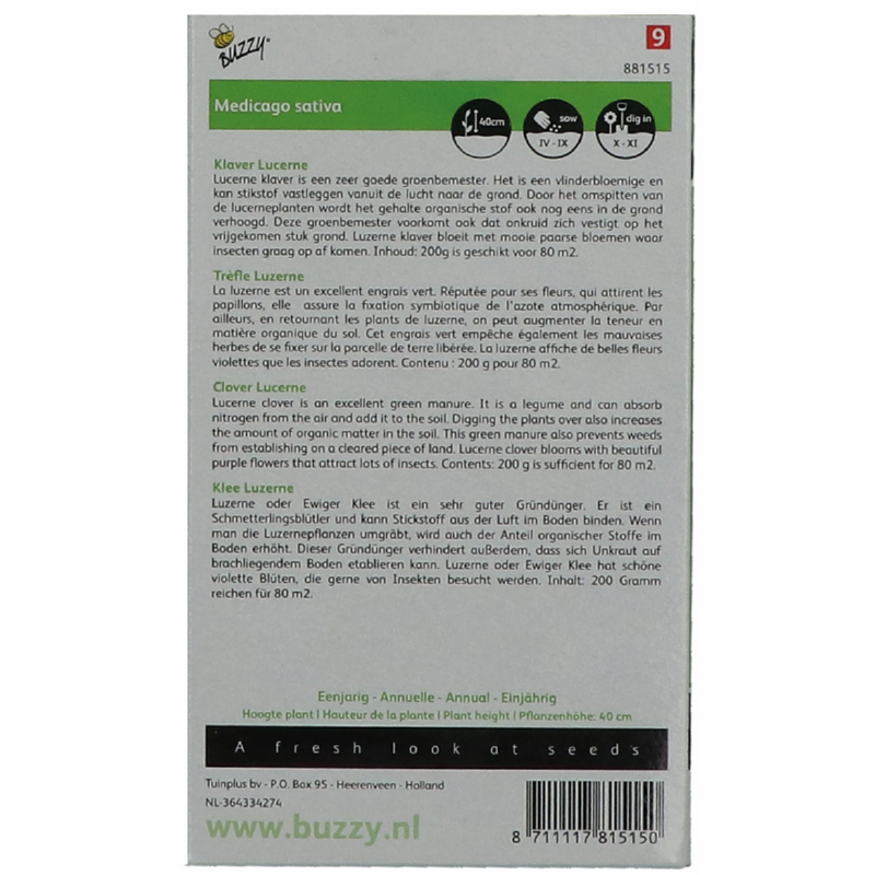 Zelena Gnojidba - Djetelina Lucerna - 200 g - 80 m2