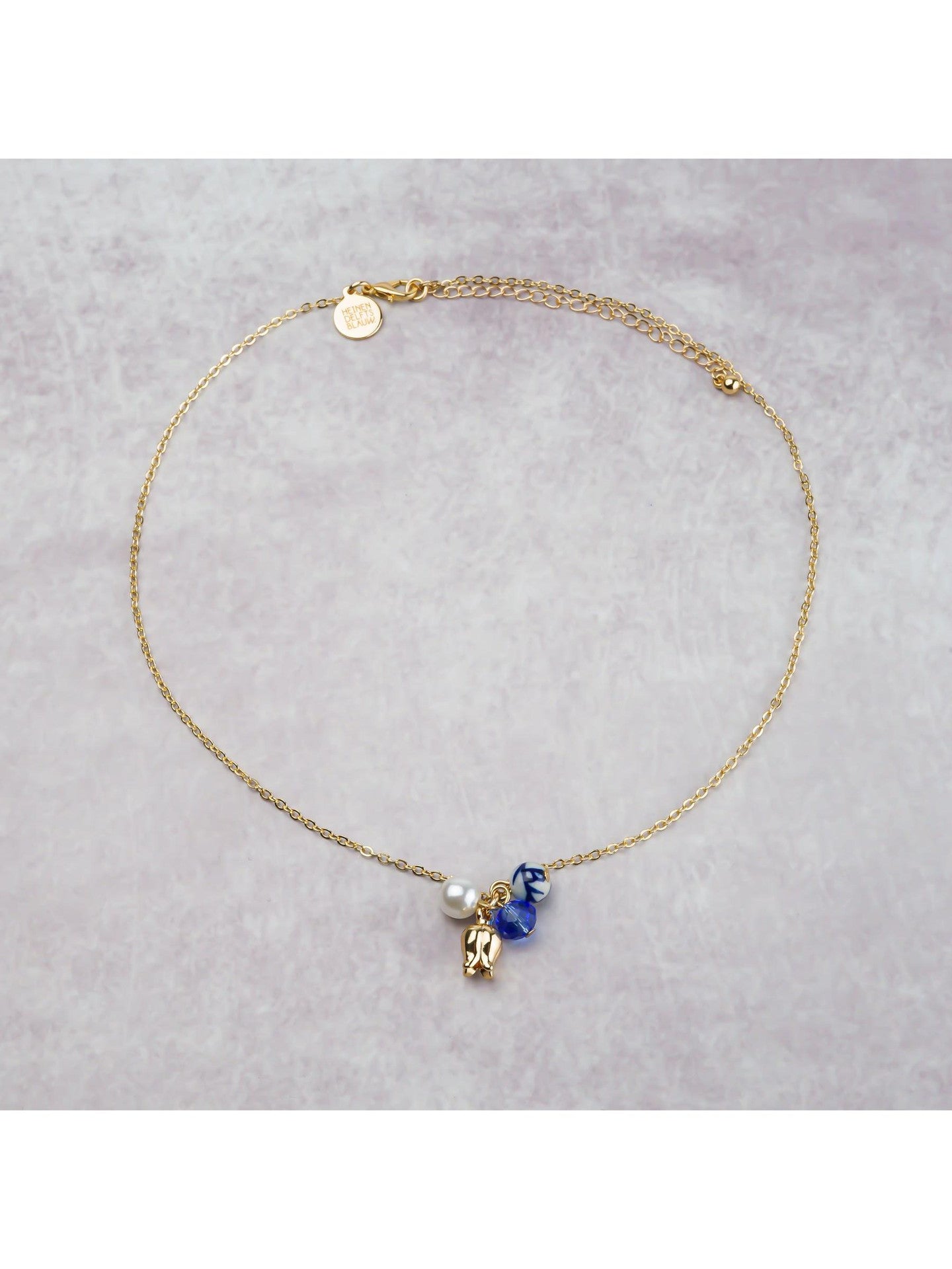 Ogrlica s Tulipanom - Privjesak - Zlato - 43-50 cm