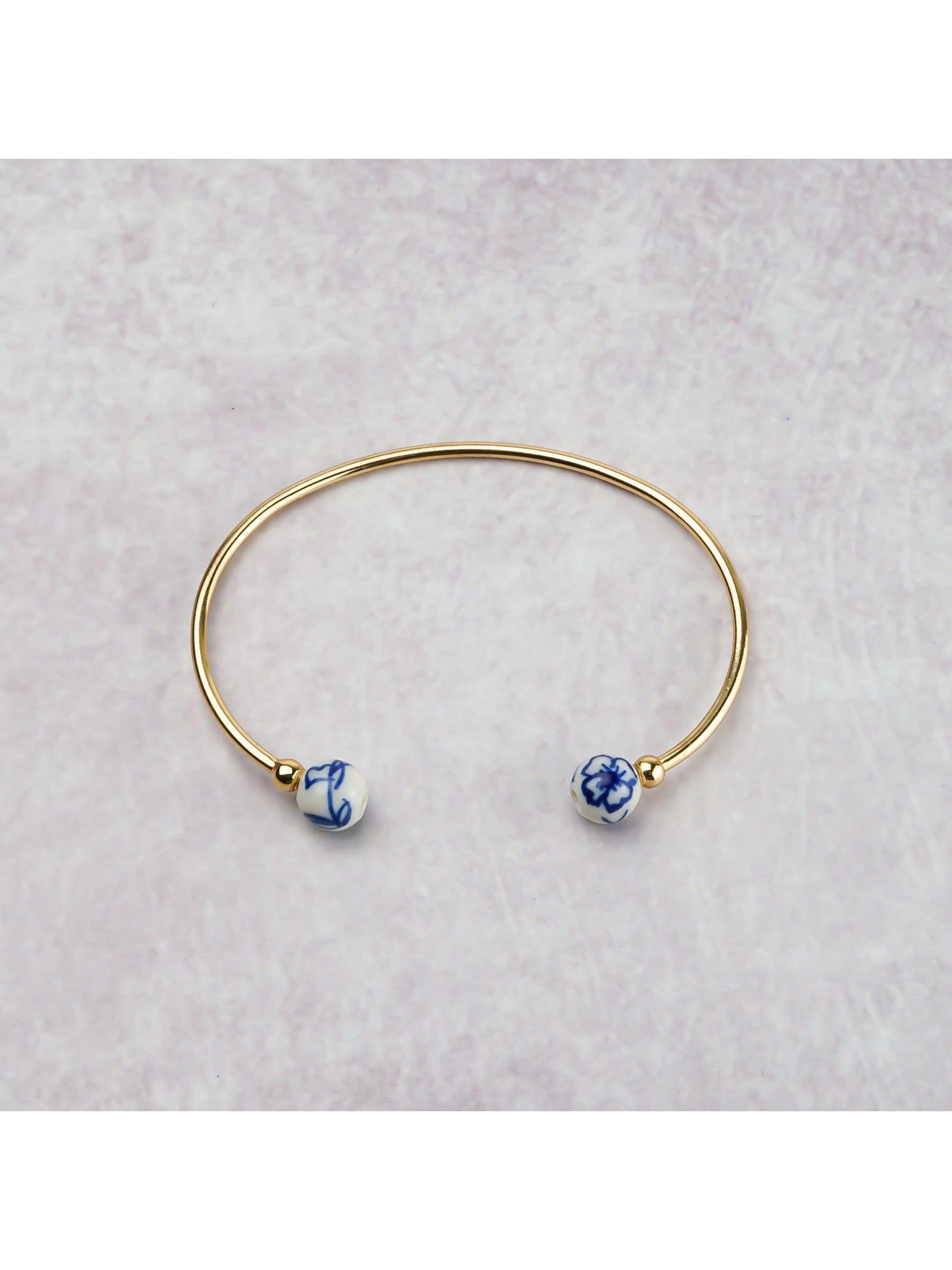 Bangle Flower Bracelet - Gold - 19 cm-1