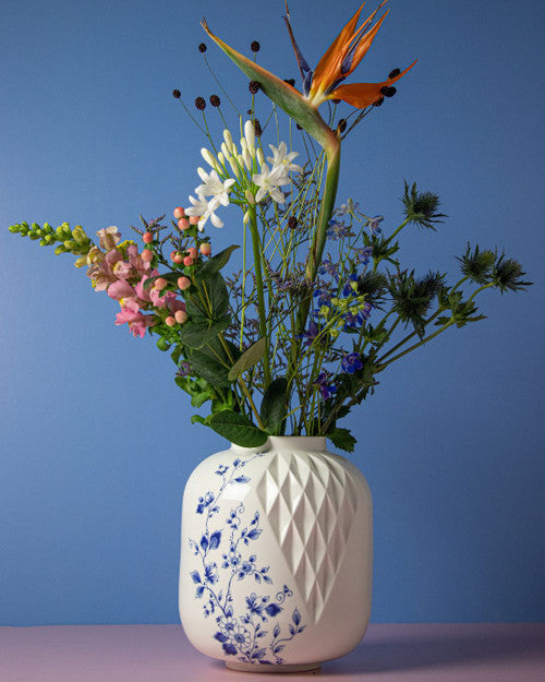 Blauw Vouw Vase XL-2