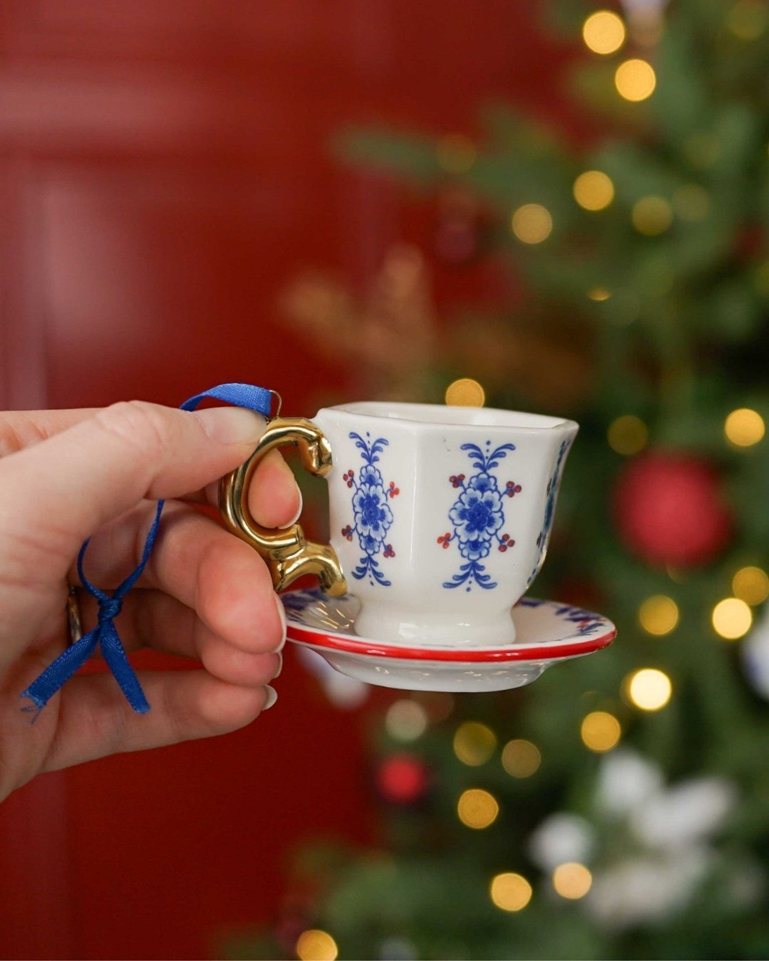 Božićni Ukras - Šalica - Vintage - 9 cm