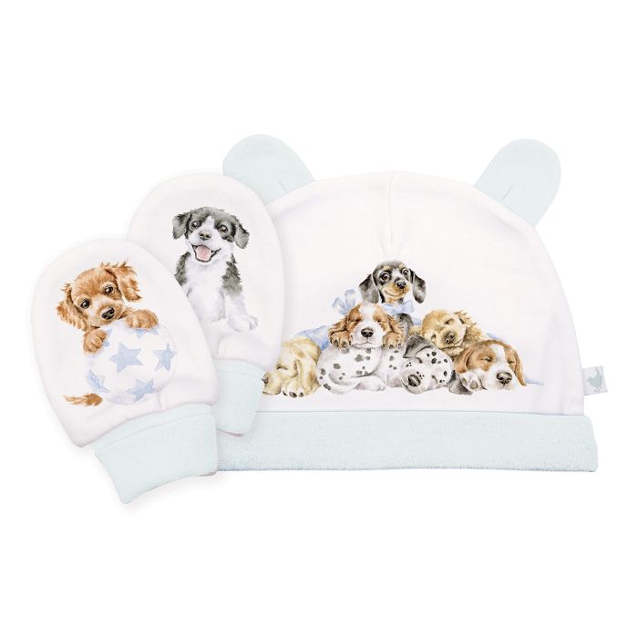 Little Paws - Dog Newborn Hat and Mitten Set-1