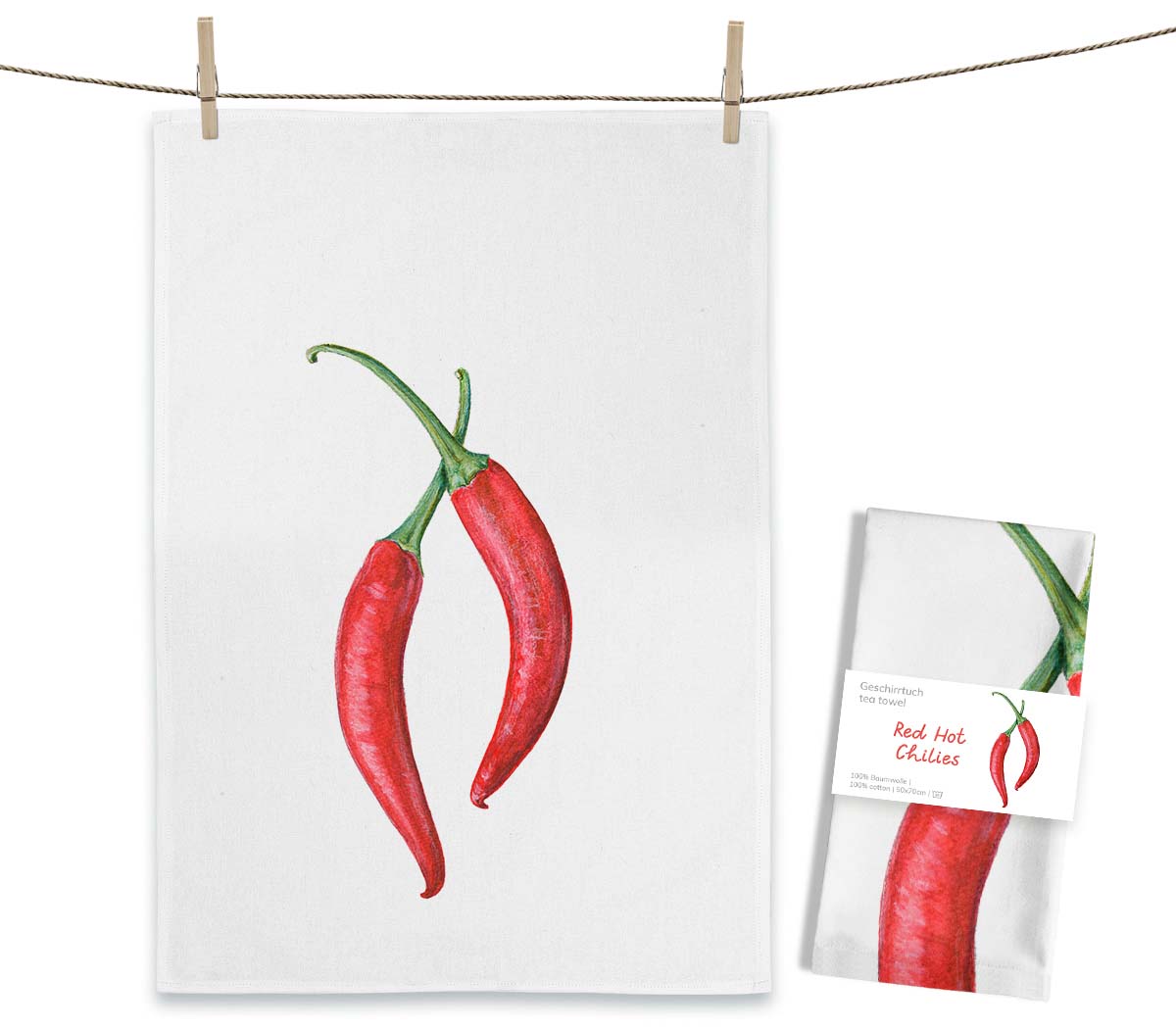 Tea Towel - Red Hot Chilies