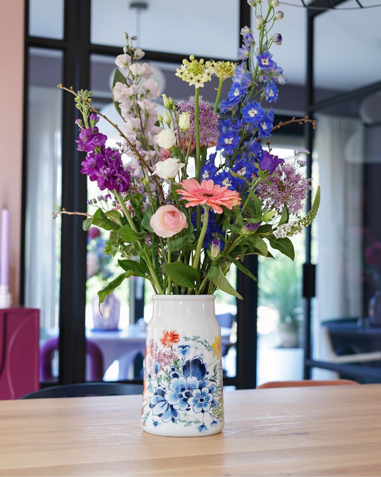 Milk Churn Vase - Flower Garden - 25,5 cm-4