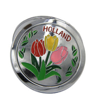 Mirror Box Shiny Silver Colour with Tulips-1
