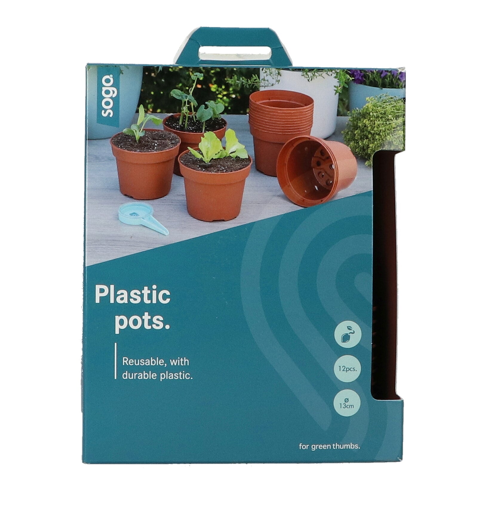 Plastic Pots - 13 cm - 12 pcs-2