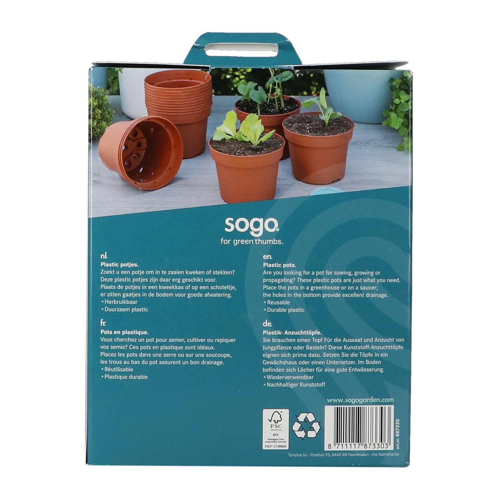 Plastic Pots - 13 cm - 12 pcs-4