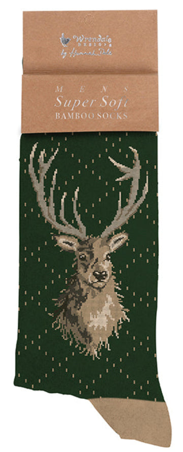 Men's Socks - Stag - Portrait of a Stag
