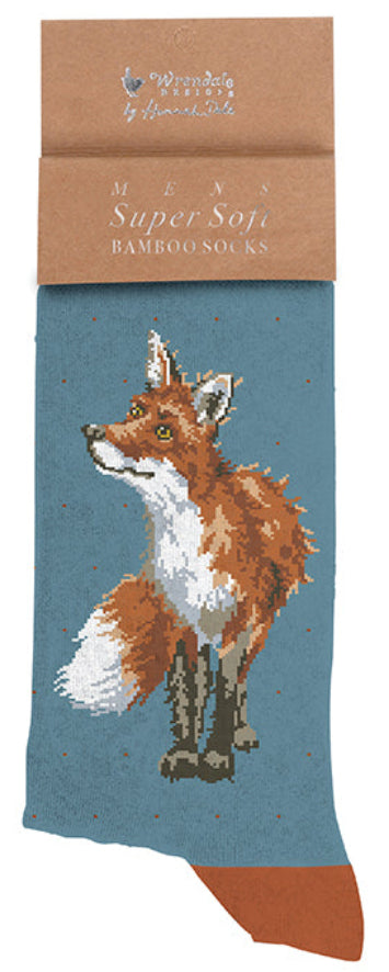 Men's Socks - Fox  - Bright Eyed and Bushy Tailed