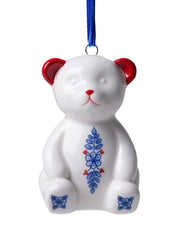 Teddy Bear Christmas Ornament - Vintage - 7 cm-1