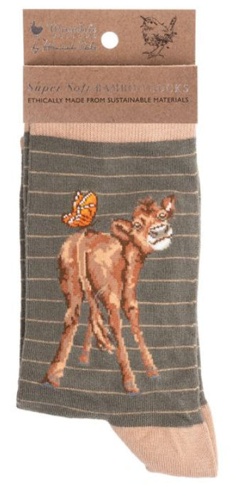Women's Socks - Cow - Flutterly Fabulous-1