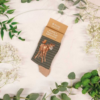 Women's Socks - Cow - Flutterly Fabulous-2