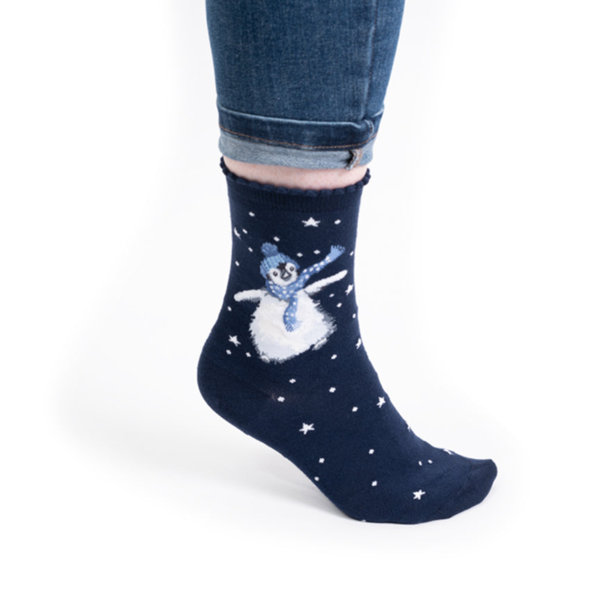 Women's Socks - Penguin - Winter Wonderland-3