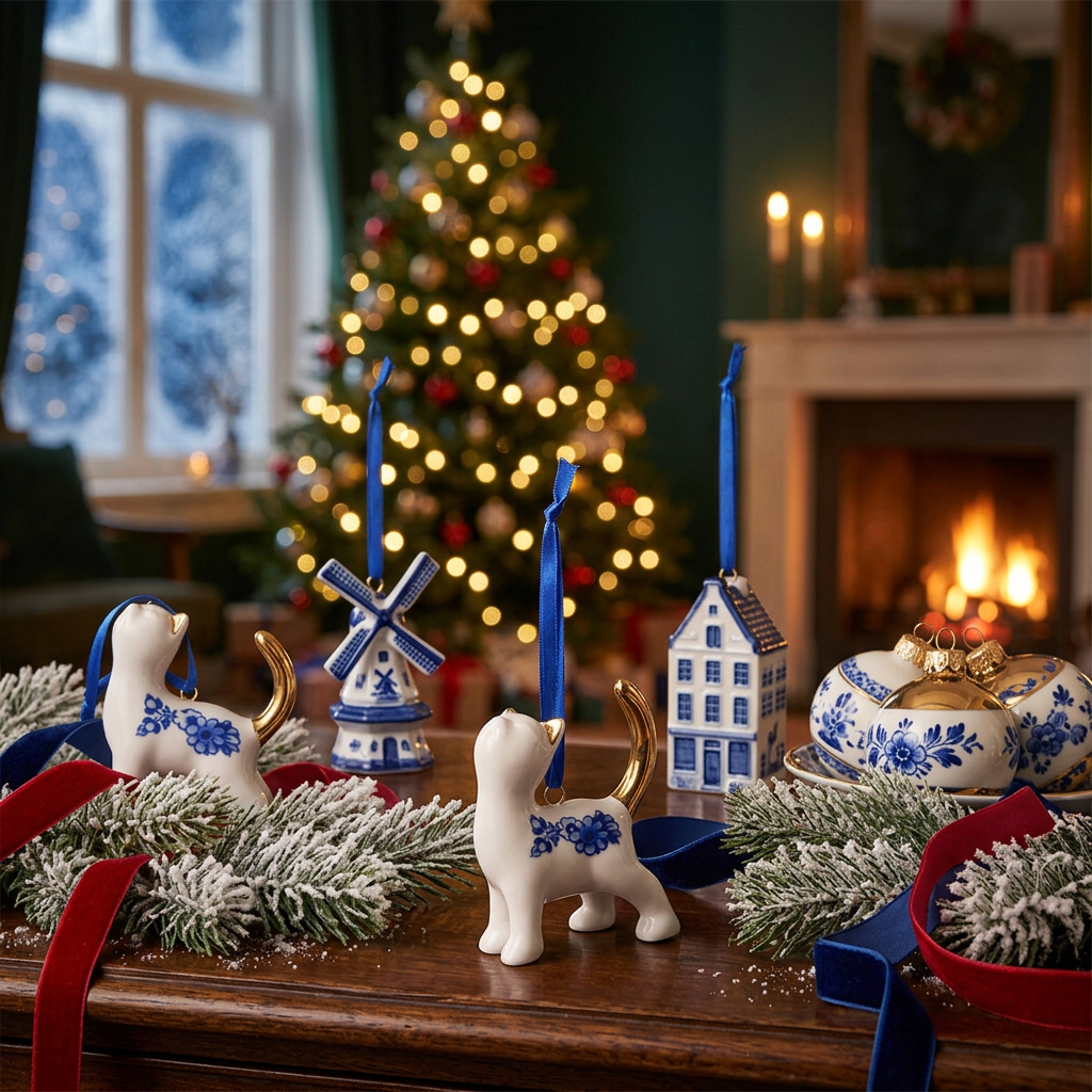 Weihnachtsschmuck - bettelnde Katze - 6,5 cm