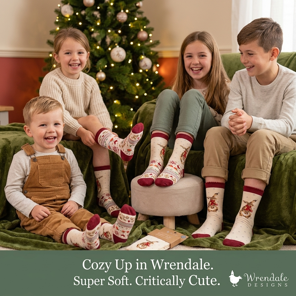 Children's Socks - Hare - Winter Hare - 27-30
