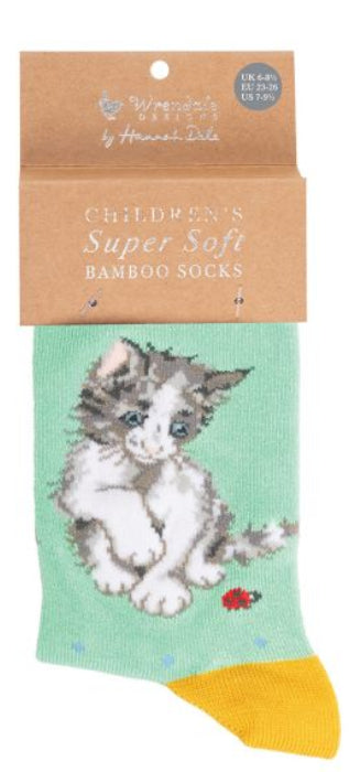 Children's Socks - Cat - Ladybird - 23-26