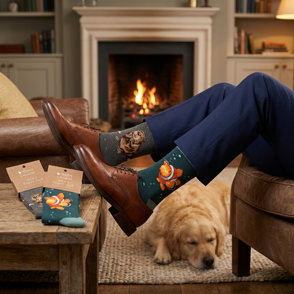 Herrensocken – Fische – Clownereien