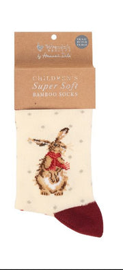 Children's Socks - Hare - Winter Hare - 27-30