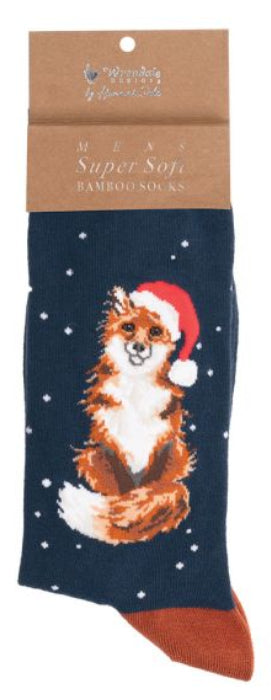 Men's Socks - Fox - Festive Fox
