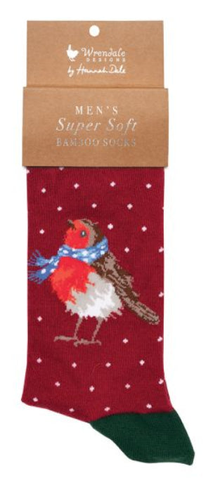 Men's Socks - Robin - A Little Red Robin