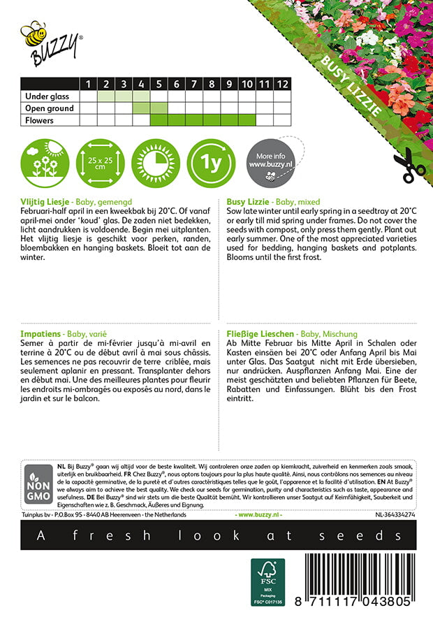 Impatiens - Baby - Mix - 0,1g