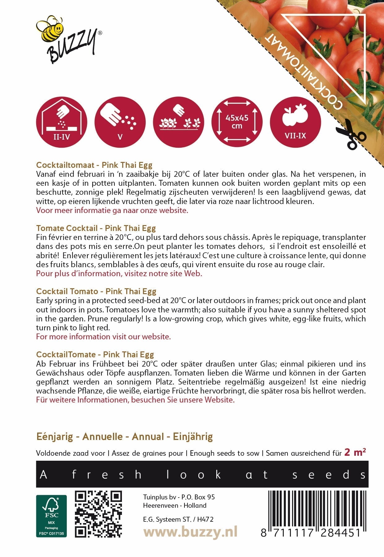 Koktel rajčica - Ružičasta tajlandska jaja - 1,5g