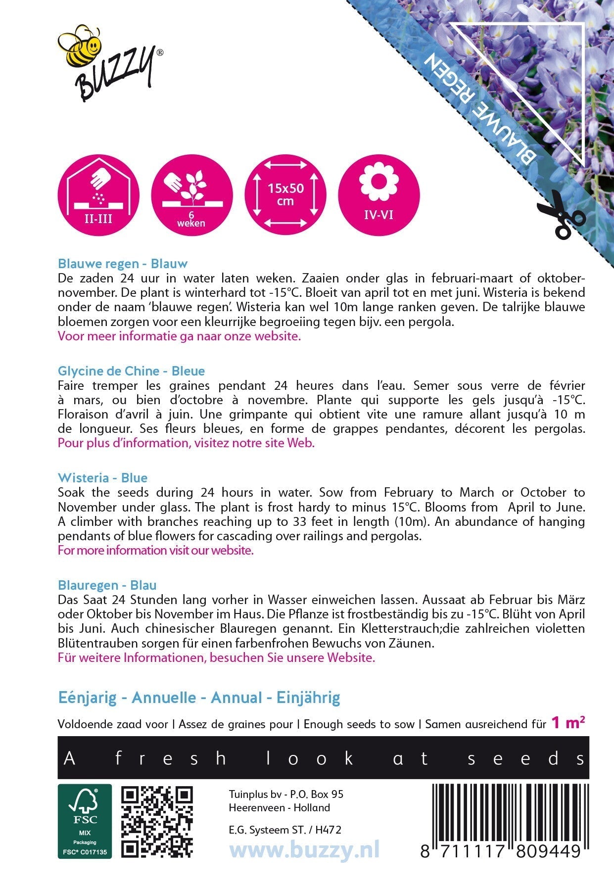 Glicinija - Plava - 5 Sjemenki