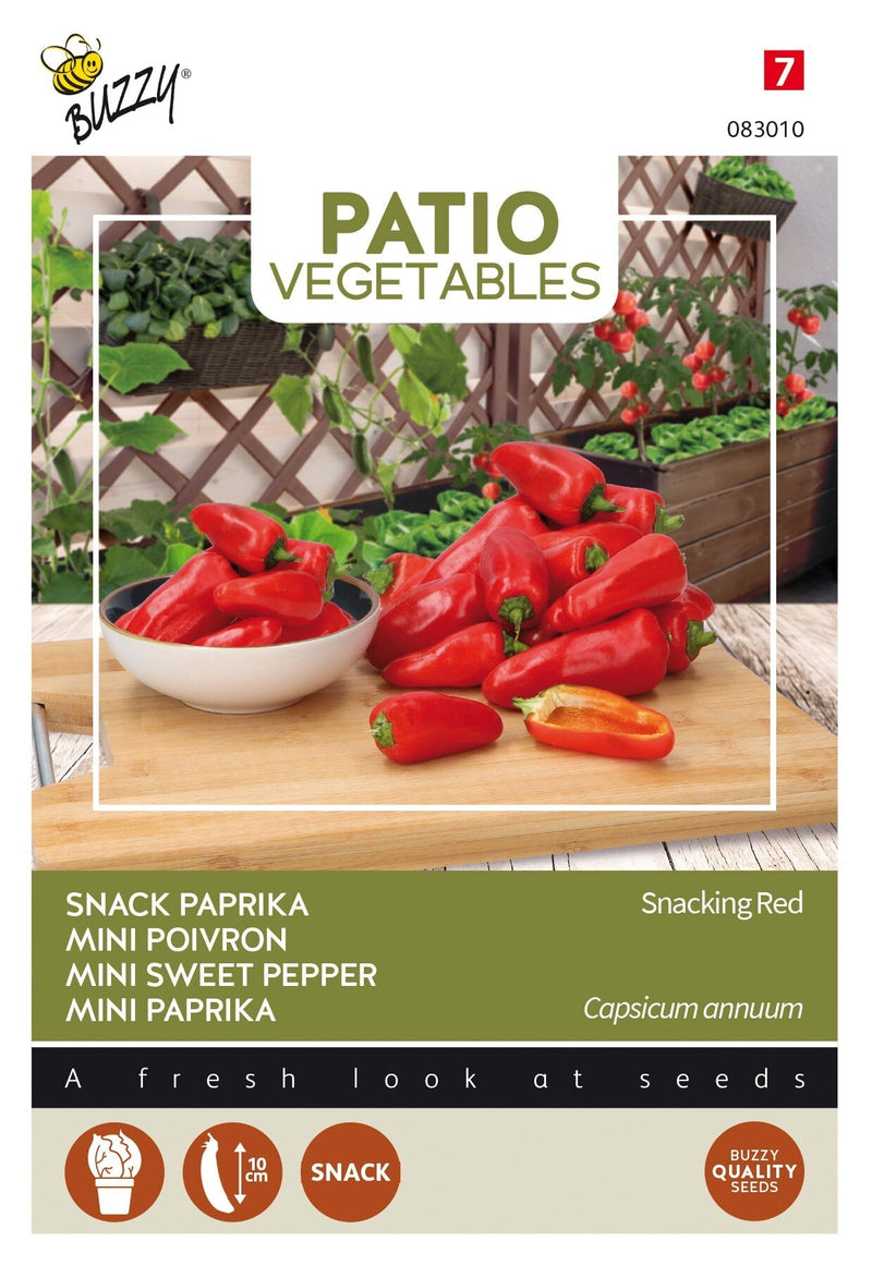 Mini slatka paprika - Grickanje crvena - 6 sjemenki