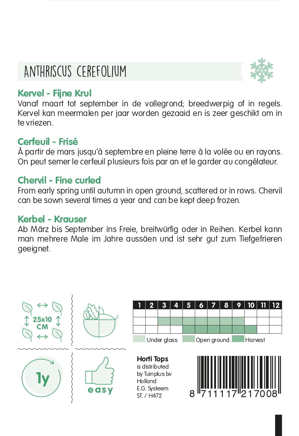 Francuski Peršin - Fijne Krul - 10g