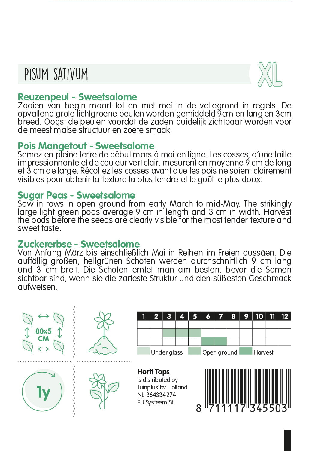 Sugar Peas - Sweetsalome XL - 15g