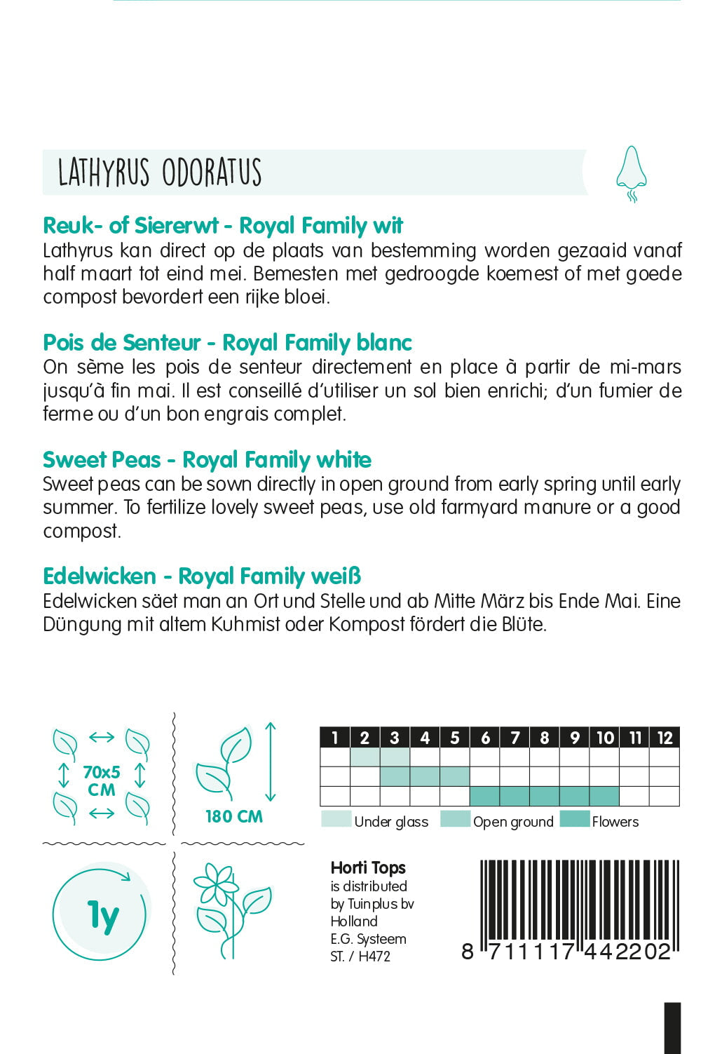 Mirisni Grašak - Royal Family White - 4g