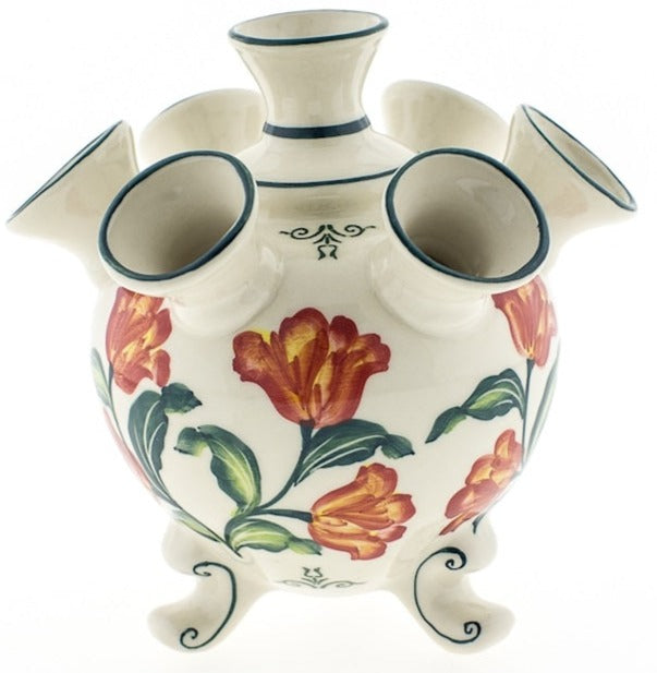 Vaza za Tulipane na Nožicama s Narančastim Tulipanom – Velika